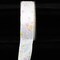 The Ribbon People White and Pink Flower Print with Pearl Edge Wired Craft Ribbon 1.5" x 80 Yards